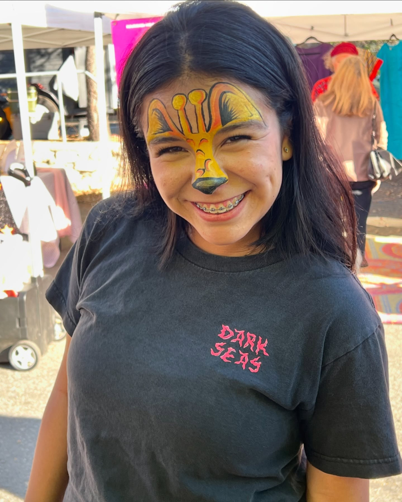 Painted Faced Girl smiling