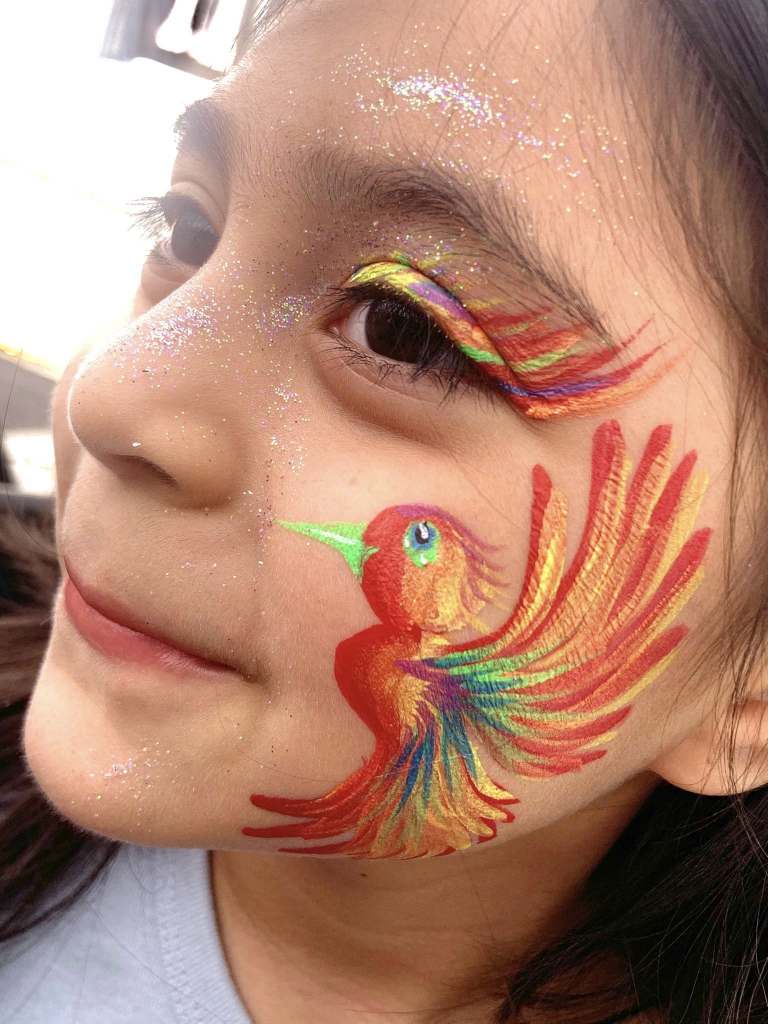 Painted Faced Girl smiling